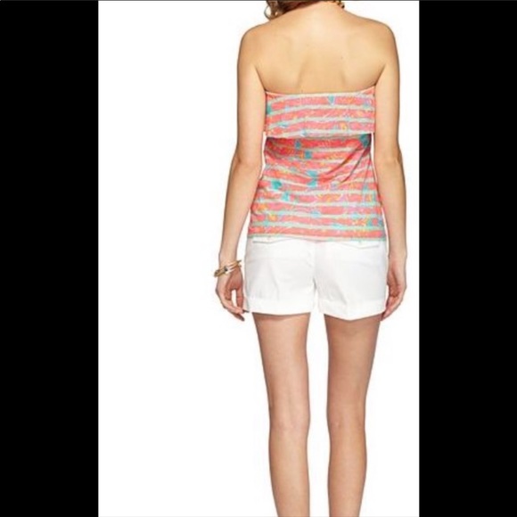 EUC Lilly Pulitzer Wakely Ruffle Tube Top - Picture 4 of 6